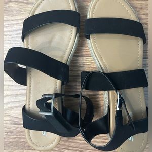 Soda Size 12 Womens Black Strappy Platform Sandels